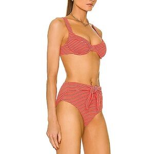 Jonathan Simkhai | NWT Lia Bikini Top in Chili Stripe